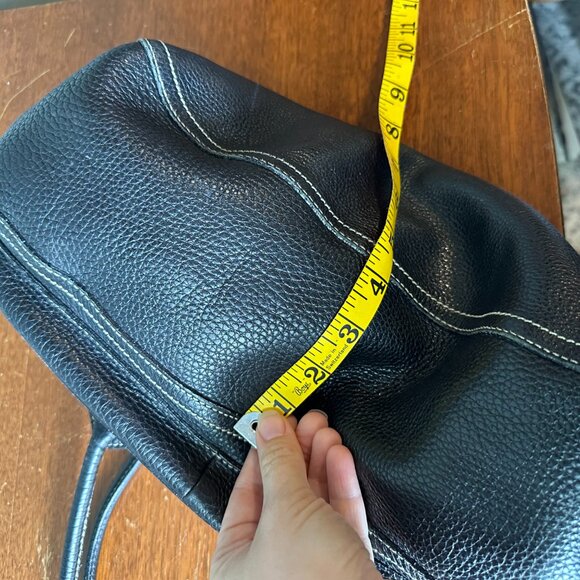 PRADA {VINTAGE} 1990's Hobo Slouch Bag | black pebbled leather - Picture 8 of 15